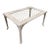 Vintage White Wicker Boho Dining Table For Sale