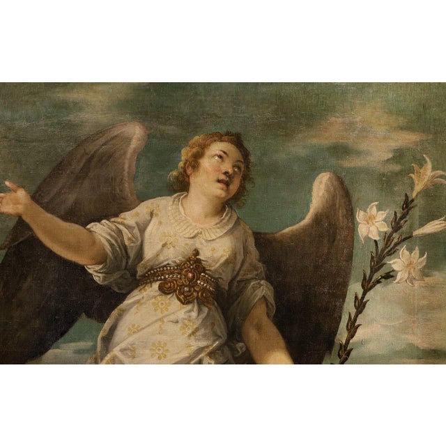 Bartolomé Román, the Announcing Angel, 1640, Oil on Canvas For Sale - Image 6 of 16