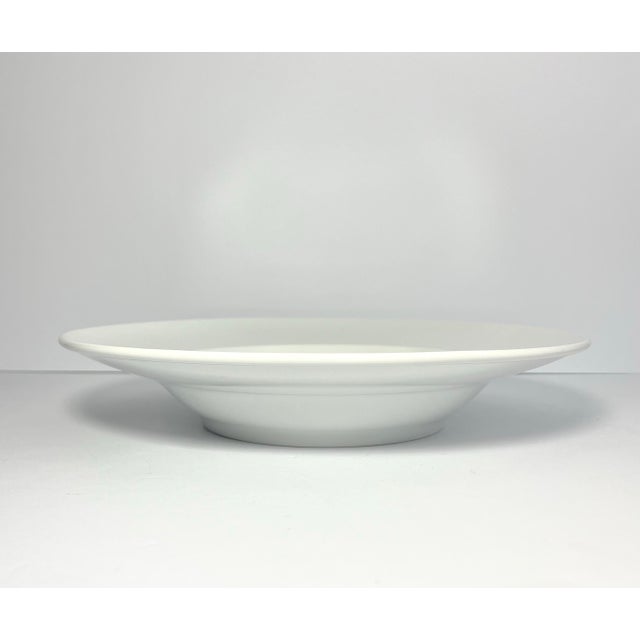 Crate & Barrel Crate & Barrel "Maison" 8 White Porcelain Large Rim Pasta or All Purpose Bowls For Sale - Image 4 of 6