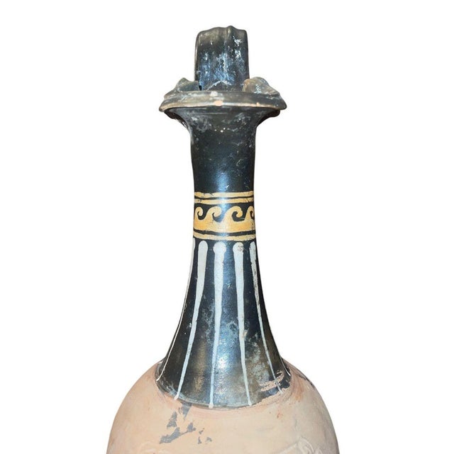 Italian Hellenistic Canosan Figural Oinochoe (Head Vase) Apulia, Italy, 3rd C. - b.c.e. For Sale - Image 3 of 9