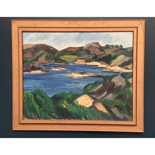 Kersti Flyckt, Lake, 1960s, Oil on Canvas For Sale - Image 17 of 18