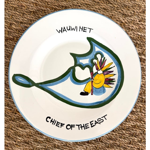 Ceramic Set/8 Nantucket Plates Made in Italy For Sale - Image 7 of 12