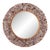 Large Mica and Gilt Resin Convex Wall Mirror in the Manner of Line Vautrin. Contemporary. For Sale
