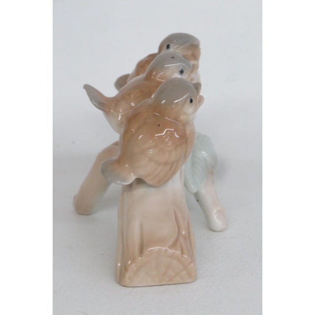 1970s Otagiri Three Birds Perched on Branch Porcelain Figurine Made in Japan 4965b For Sale - Image 5 of 13