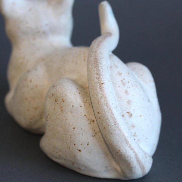 Vintage Italian Ceramic Loafing Cat by Bruno Gambone, 1980s For Sale - Image 12 of 15