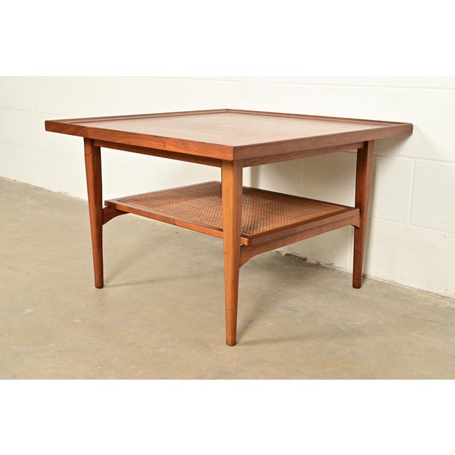 A gorgeous Mid-Century Modern two-tier coffee table or cocktail table By Kipp Stewart for Drexel Declaration USA, 1961...