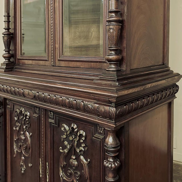19th Century French Napoleon III Period Neoclassical Mahogany Bookcase ~ Bibliotheque For Sale - Image 18 of 18