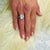 Natural Aquamarine Diamond Ring 14K W Gold 6.67 TCW Certified For Sale - Image 4 of 9