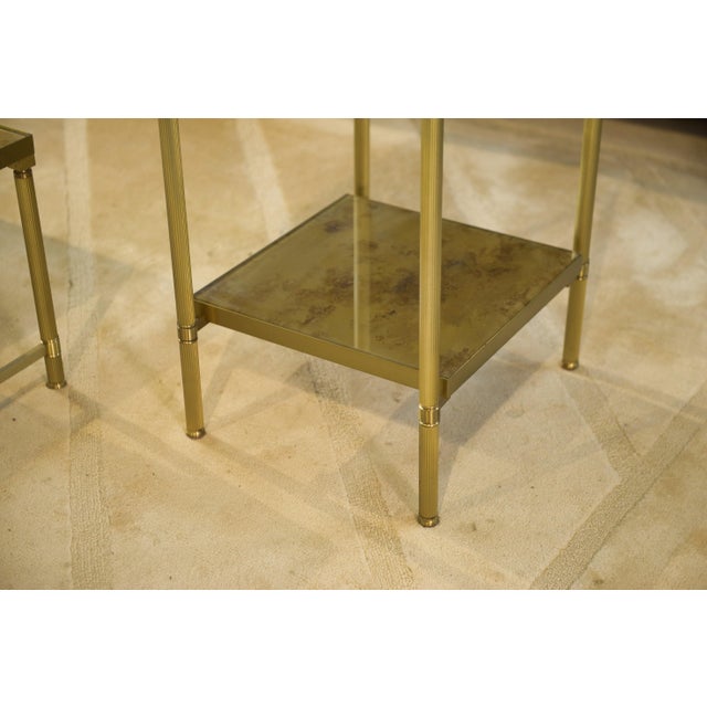 Coffee Table and Side Tables in Verre Églomisé, 1980s, Set of 3 For Sale - Image 10 of 13