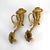 Metal Pair Antique Napoleonic French Empire Gilt Bronze Conucopia Form Sconces 19thC For Sale - Image 7 of 8