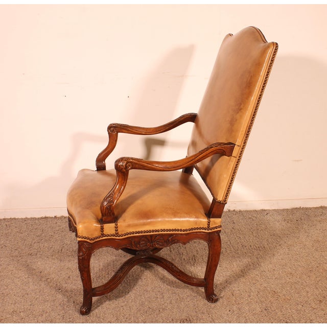 18th Century Regency Armchair in Walnut For Sale - Image 4 of 13