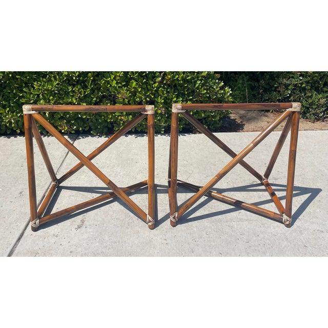 Authentic McGuire Vintage Rattan Desk or Dining Table, Organic Modern Design For Sale - Image 10 of 14