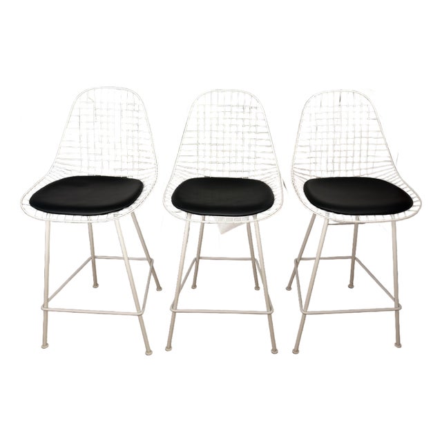3 Eames Herman Miller Wire Counter Stools For Sale