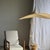 Very large pendant light, lamp, or lampshade in the shape of a woven rattan hat. Height: 50cm; Diameter: 125cm; Weight:...