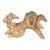 1980s Rare Vintage Horse Hair Pottery Sculpture of 3 Horses Running Signed 8x12 For Sale