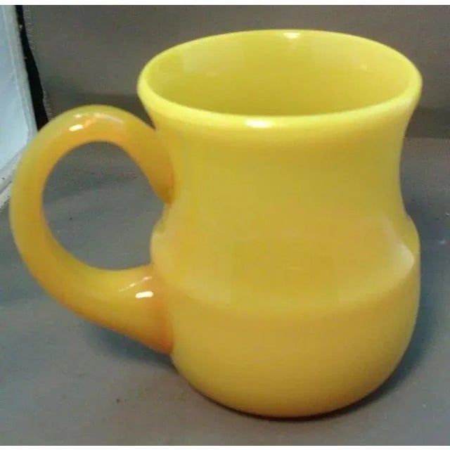 Glass 19th Century Chinese Canary Yellow or Egg Yolk Peking Glass Tankard Mug For Sale - Image 7 of 9