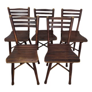 Brutalist Chairs from Thonet, 1890s, Set of 5 For Sale