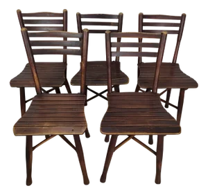 Brutalist Chairs from Thonet, 1890s, Set of 5