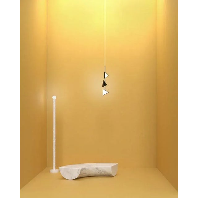 Lines and Triangles Brass Pendant Light by Atelier Areti For Sale - Image 4 of 7