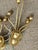 Metal Aerin for Visual Comfort 3 Light Montreuil Small Wall Sconces in Gilt Gold With Original Off White Linen Shades, Set of Four For Sale - Image 7 of 10