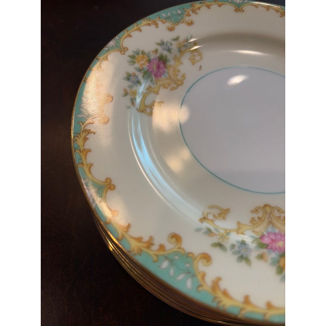 Traditional Set of 7 Vintage Noritake 1930's Tiffany Pattern / Dessert Plates For Sale - Image 3 of 4