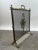 Antique French Art Nouveau Brass Firescreen with Floral & Ribbon Bouquet This exquisite antique fire screen exemplifies...