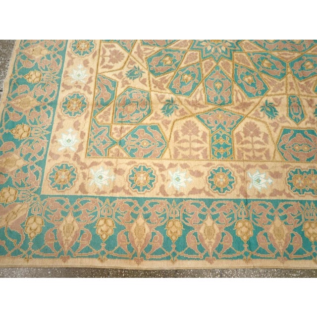 Early 20th Century Galerie Shabab Collection Early 20th Century Indian Cotton Agra Accent Carpet For Sale - Image 5 of 8