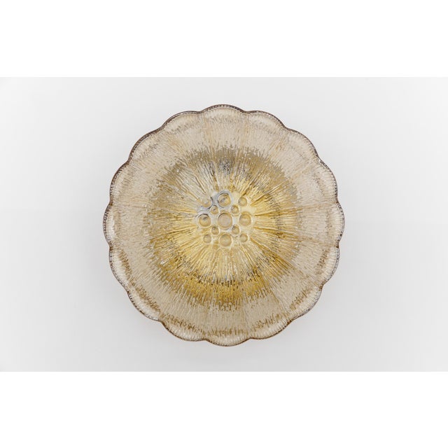 Mid-Century Modern Amber Bubble Glass Flush Mount Lamp, 1960s For Sale - Image 10 of 10