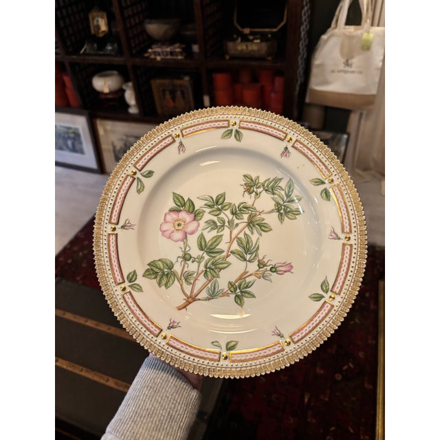 1990s Rare Vintage Royal Copenhagen Flora Danica Porcelain Place Setting – Hand-Painted Botanical Service (5 Pieces) [Sp] For Sale - Image 5 of 12