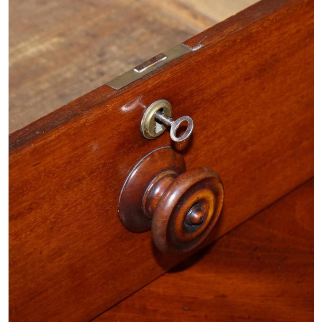 Brown Large Victorian Chest of Drawers with Original Knobs and Locks For Sale - Image 8 of 16
