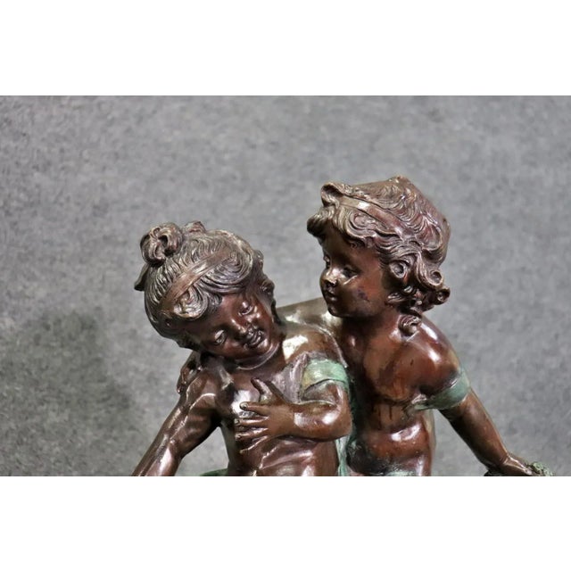 Bronze. Painted. Figural. 21" h x 13" w x 9" d. Condition Surface scratches.