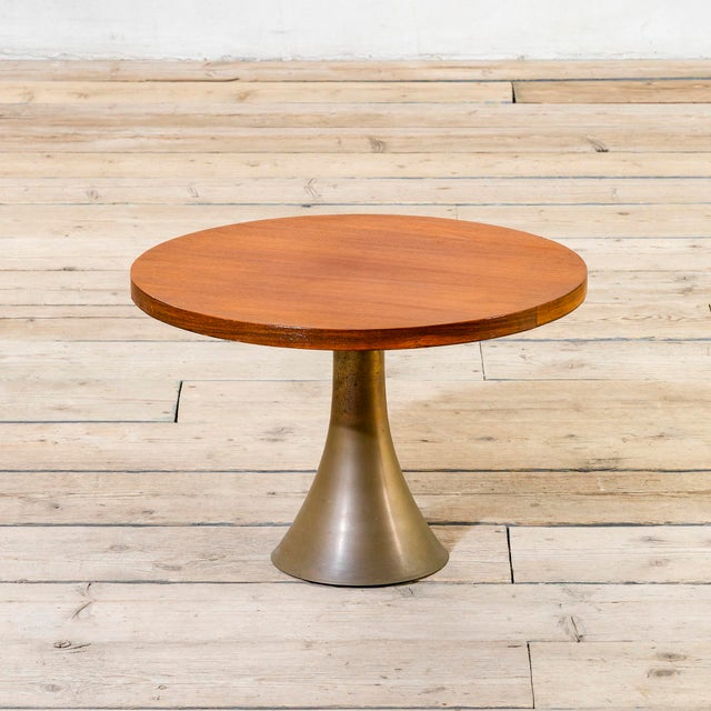 Wood Bronze and Wood Coffee Table by Angelo Mangiarotti, 1950s For Sale - Image 7 of 7