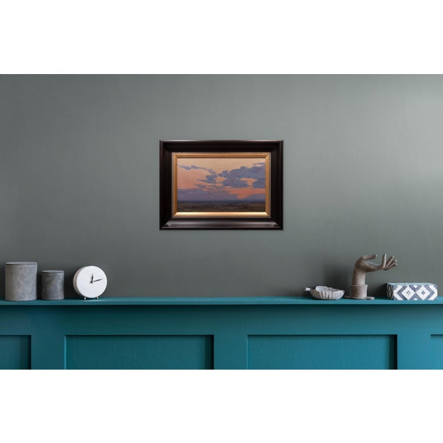 Held in Stillness Study by Michael Magrin | Oil on Mounted Linen Sunset Landscape For Sale - Image 12 of 14