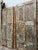 Antique Blue Floral Carved Closet Door – Rustic Hinged or Sliding Barn Door Panel 80 For Sale In Orlando - Image 6 of 6
