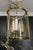 French Neoclassical Brass and Clear Glass Round Hanging Lantern, 1950s For Sale - Image 6 of 18