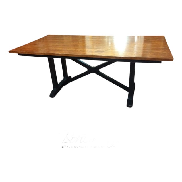 Vintage Dining Table, Trestle Table, Nichols and Stone Furniture For Sale