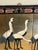 Art Deco Mid-Century Art Deco Chinese Coromandel Lacquer 4-Panel Wall Screen With Cranes. For Sale - Image 3 of 8