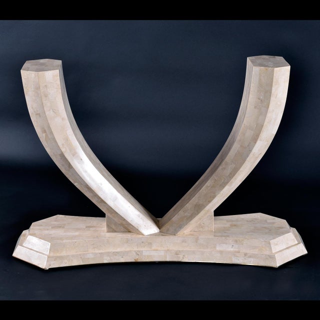 Robert Marcius for Maitland Smith Arched Tessellated Stone Console Table For Sale - Image 11 of 13