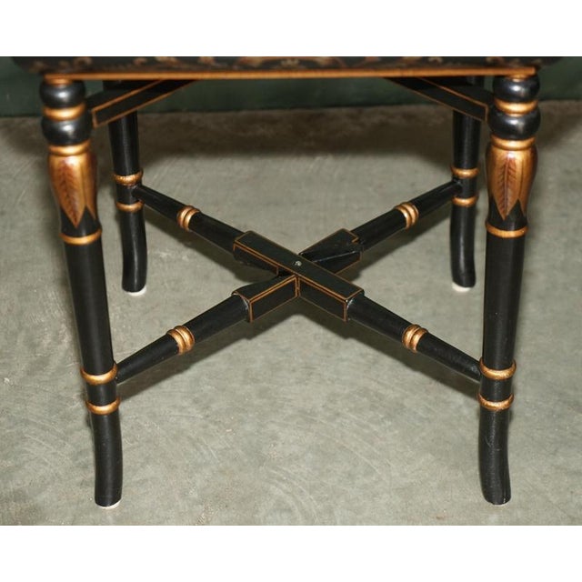 Stamped Cobalt Blue Porcelain and Gilt Metal Tray Table, 2000 For Sale - Image 6 of 18