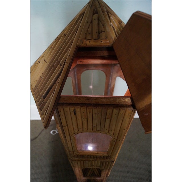 Vintage Rattan Bamboo Terrarium Display Chairish