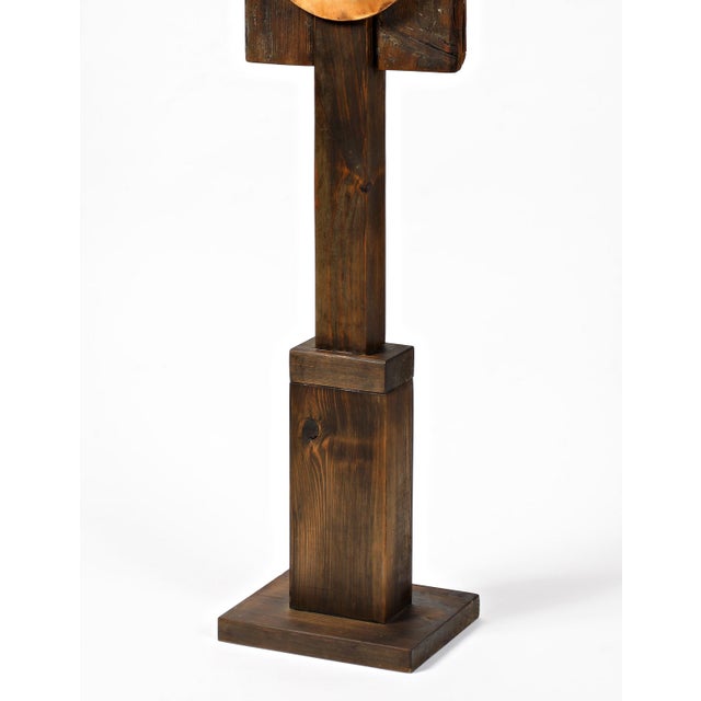 1990s Abstract Wooden Sculpture, Figure XXV, 1995, German/Swiss Artist Rolf Hans For Sale - Image 5 of 11