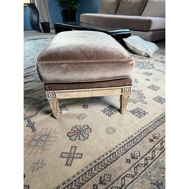 2010s Minton Spidell French Country Lounge Chair and Ottoman For Sale - Image 5 of 8