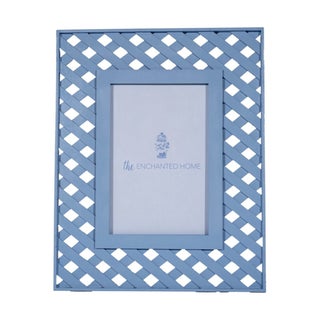 Cornflower Blue Lattice Frame For Sale