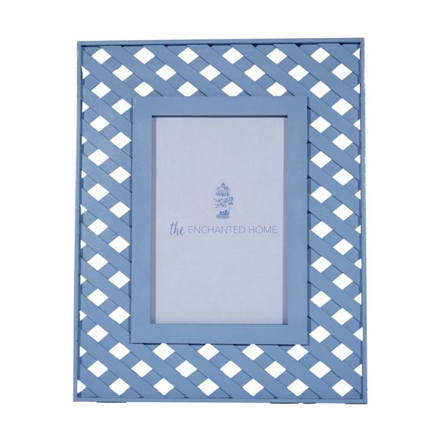 Cornflower Blue Lattice Frame For Sale