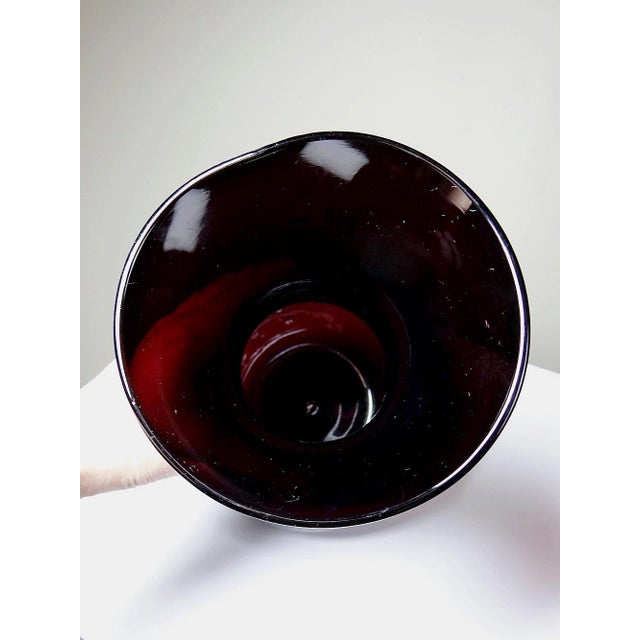 Large Vintage Purple Art Glass Vase with Silver Inclusions, 1960s For Sale - Image 14 of 16