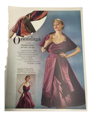 Vintage 1948 Onondaga Silks Ad Print