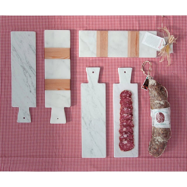 Not Yet Made - Made To Order White Carrara Marble Cutting Board, Long For Sale - Image 5 of 6
