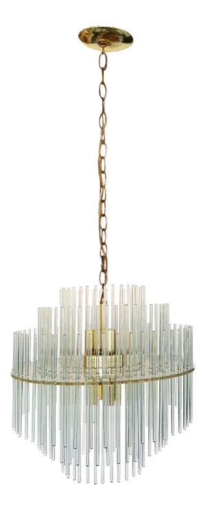Vintage Gaetano Sciolari for Lightolier Round Chandelier