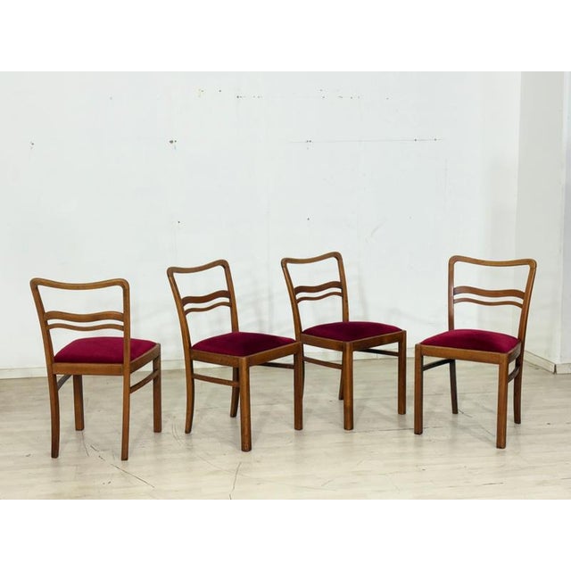 Art Nouveau Dining Chairs, 1920s, Set of 4 For Sale - Image 6 of 11