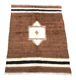 Brown Vintage Tribal Turkish Handmade Kilim Rug
